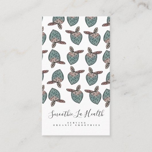 WasserfarbenErdbeeren Doodle-Visitenkarte Visitenkarte (Vorderseite)