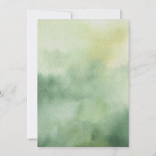 Wasserfarbenerlebnis erwartet Forest-Verlobung Einladung (Rückseite)