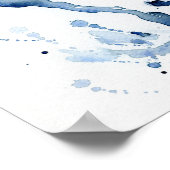 Wasserfarbenes Abstraktes Pferdegaloppieren Poster (Ecke)