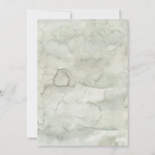 Wasserfarbenes Adventure Forest PineTree Brautpart Einladung (Rückseite)