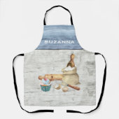 Wasserfarbenes Backbäcker Personalisiert Bake Schü Schürze (Vorderseite)