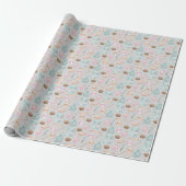 Wasserfarbenes Backen auf leicht grau Geschenkpapier (Ungerollt)