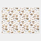 Wasserfarbenes Backmuster Geschenkpapier Set (Vorderseite 3)