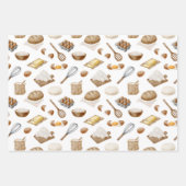 Wasserfarbenes Backmuster Geschenkpapier Set (Vorderseite 2)