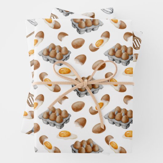 Wasserfarbenes Backmuster Geschenkpapier Set (Beispiel)