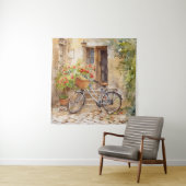 Wasserfarbenes Bicycle Art Tapestry Wandteppich (Beispiel)