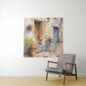 Wasserfarbenes Bicycle Art Tapestry Wandteppich (Beispiel)