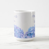 Wasserfarbenes Blaues Hydrangea-Brautparty Kaffeetasse (Mittel)