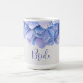 Wasserfarbenes Blaues Hydrangea-Brautparty Kaffeetasse (Mittel)