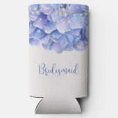 Wasserfarbenes Blaues Hydrangea-Brautparty Selters Dosenkühler (Rückseite)