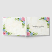 Wasserfarbenes Blumenblatt Hochzeitsbuch Gästebuch (Voll)