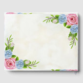 Wasserfarbenes Blumenblatt Hochzeitsbuch Gästebuch (Rückseite)