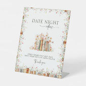 Wasserfarbenes Blumenbuch Themendatentermine Sockelschild (Vorderseite)