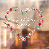 Wasserfarbenes Blumenherz Elegantes Brauchtum Fensteraufkleber (Blatt 2)