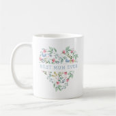 Wasserfarbenes Blumenherz Kaffeetasse (Links)