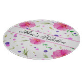 Wasserfarbenes Blumenkappenbrett - Custom Küche Schneidebrett (Ecke)