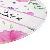 Wasserfarbenes Blumenkappenbrett - Custom Küche Schneidebrett (Ecke)