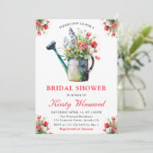 Wasserfarbenes Blumenwasser kann Brautparty Einladung (Stehend Vorderseite)