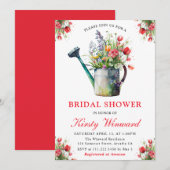 Wasserfarbenes Blumenwasser kann Brautparty Einladung (Vorne/Hinten)