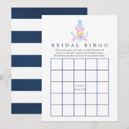Wasserfarbenes Brautparty Bingo Einladung