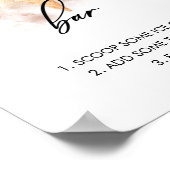 Wasserfarbenes Brautparty-Eiscreme-Bar-Schild Poster (Ecke)