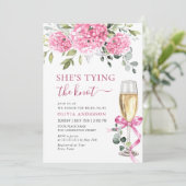 Wasserfarbenes Brautparty Hydrangea Einladung (Stehend Vorderseite)