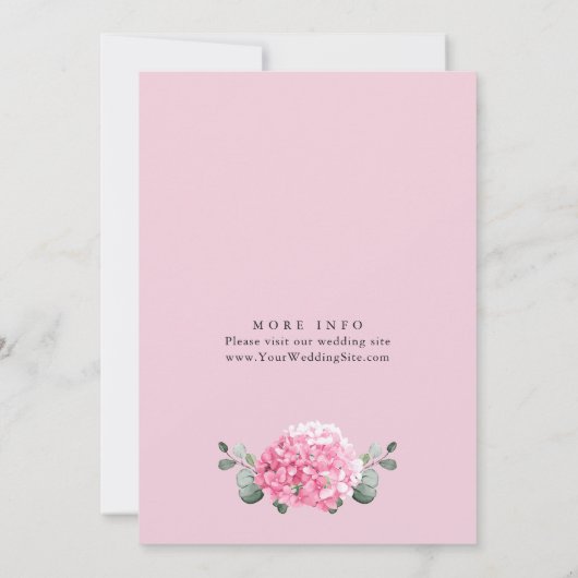 Wasserfarbenes Brautparty Hydrangea Einladung (Rückseite)