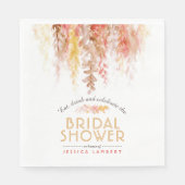 Wasserfarbenes Brautparty Serviette (Vorderseite)