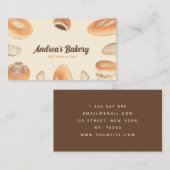 Wasserfarbenes Brot liebt Bäckerei Backwaren Bäcke Visitenkarte (Vorne/Hinten)
