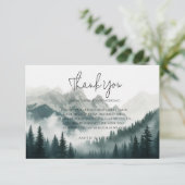 Wasserfarbenes Dankeschön Verdant Peaks Nebelwald Begleitkarte (Stehend Vorderseite)