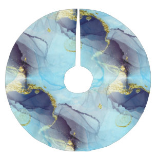 Wasserfarbenes Daphonous Chic Elegante Polyester Weihnachtsbaumdecke