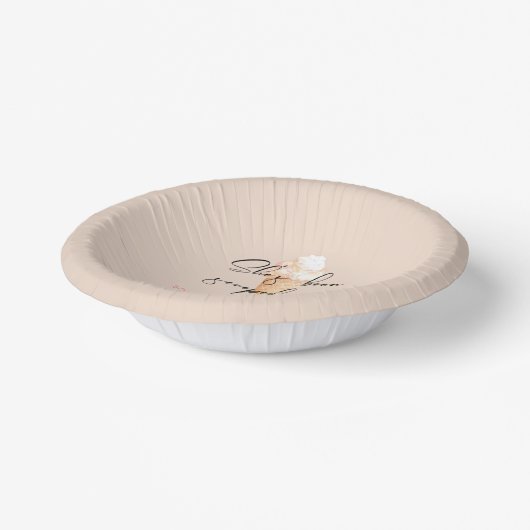 Wasserfarbenes Eis Creme Brautparty Pappteller (Gewinkelt)