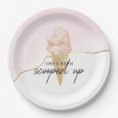 Wasserfarbenes Eis Creme Brautparty Pappteller (Vorderseite)