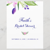 Wasserfarbenes, elegantes Brautparty-Spiel (Rückseite)