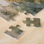 Wasserfarbenes Fahrrad Art Puzzle (Seite)