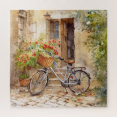 Wasserfarbenes Fahrrad Art Puzzle (Vertikal)