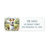 Wasserfarbenes Federfeld Blume Fox Terrier - (Vorne)