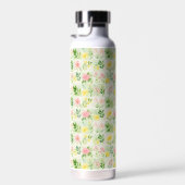 Wasserfarbenes florales Rastermuster Trinkflasche (Rechts)