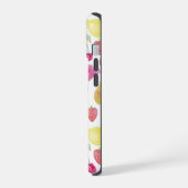 Wasserfarbenes Fruchtmonogramm iPhone 15 Hülle (Linke Seite)