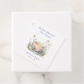 Wasserfarbenes Frühling Brautparty Tee Party Geschenkanhänger (Beispiel)