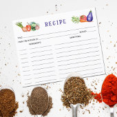 Wasserfarbenes Gemüse, Kochkarte