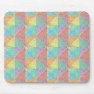Wasserfarbenes geometrisches Muster Mousepad