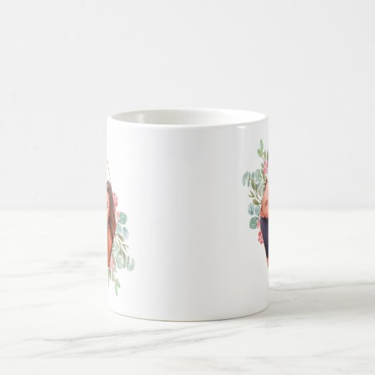 Wasserfarbenes geometrisches WeihnachtsFoto Kaffeetasse (Mittel)