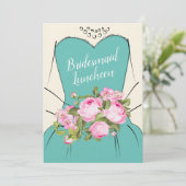 Wasserfarbenes handGezeichnet Floral Bouquet Braut Einladung (Stehend Vorderseite)