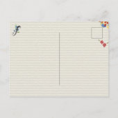 Wasserfarbenes „Happy Mother’s Day“ mit Flourishes Postkarte (Rückseite)