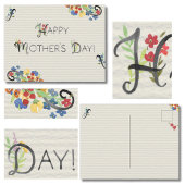 Wasserfarbenes „Happy Mother’s Day“ mit Flourishes Postkarte