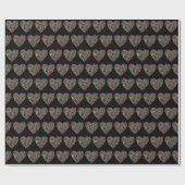 Wasserfarbenes Herz am Schwarzen Meer Geschenkpapier (Flach)