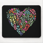 Wasserfarbenes Herz Mousepad (Vorne)
