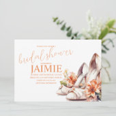 Wasserfarbenes Hochzeitsferkel Brautparty Einladung (Stehend Vorderseite)