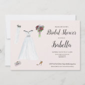 Wasserfarbenes Hochzeitsfeuer Set Brautparty Einladung (Vorderseite)